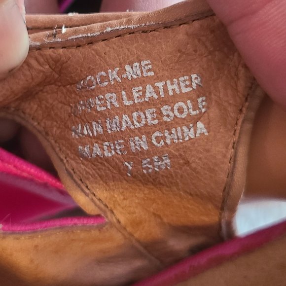 Tan and Pink Rock Me Leather Wedges Jeffrey Campbell - Picture 3 of 5